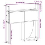 vidaXL Headboard de Rangement avec Station de Charge Chêne sonoma