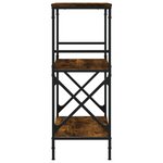 vidaXL Bibliothèque à 3 niveaux chêne fumé 59x35x90 5 cm