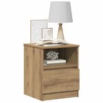 vidaXL Table de chevet chêne artisanal 40x40x50 cm bois d’ingénierie