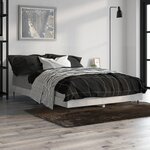 vidaXL Cadre de lit sans matelas gris béton 120x190 cm