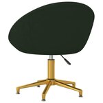 Vidaxl chaise de salle à manger vert foncé velours