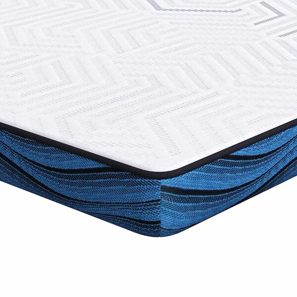 vidaXL Coussins de Matelas Blanc et Bleu 90 x 200 cm