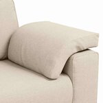 vidaXL Canapé avec coussin avec oreiller Beige 180 x 77 x 82 cm Lin