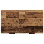 vidaXL Ensemble de mobilier de salle de bain Plaid 3 Pièces Bois ancien