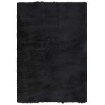 vidaXL Tapis shaggy à poils longs NAVARRA Noir 200x290 cm polyester