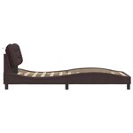 vidaXL Cadre de lit sans matelas Hvar marron foncé 80x200 cm tissu