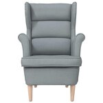 vidaXL Fauteuil gris clair 74x84x100 cm tissu