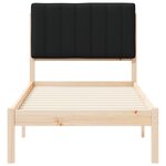 vidaXL Cadre de lit avec tête de lit rembourrée Noir 80 x 200 cm