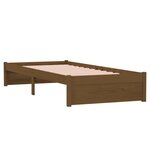 vidaXL Cadre de lit sans matelas marron miel bois massif 75x190 cm