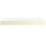 vidaXL Matelas de lit à ressorts ensachés Crème 80x200x20cm Similicuir