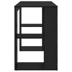 vidaXL Bureau en chêne noir Chêne noir MDF Moyen Bureau en chêne noir