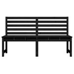 vidaXL Banc de jardin noir 157 5 cm bois massif de pin