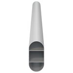 vidaXL Tige de placard 2 Pièces Argenté 764 x 15 x 29 mm