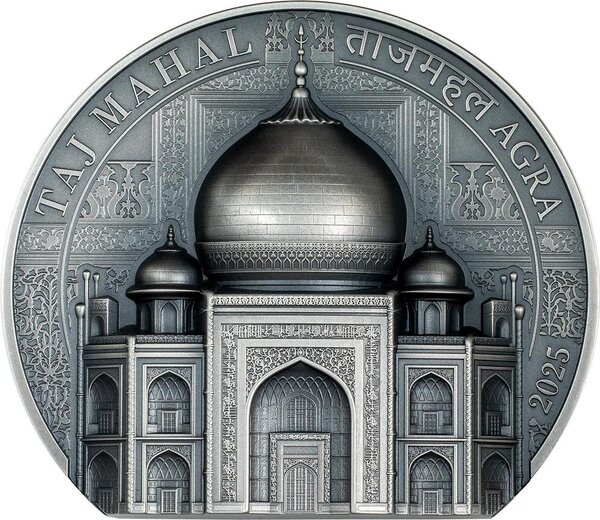 Monnaie TAJ MAHAL Historical Monuments 5 Oz Argent 25$ Cook Islands 2025 (PRÉCOMMANDE)