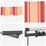 vidaXL Auvent Rétractable Manuel avec LED Jaune et Orange 600x300 cm
