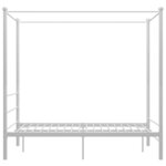 vidaXL Cadre de lit à baldaquin sans matelas blanc 140x200 cm métal