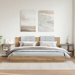 vidaXL Tables de chevet 2 Pièces chêne artisanal bois d'ingénierie