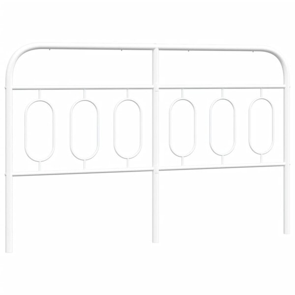 vidaXL Tête de lit de remplacement métal blanc 137 cm