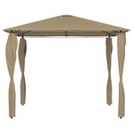 vidaXL Belvédère avec revêtement de poteaux 3x3x2 6 m Taupe 160 g/m²