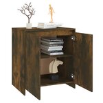 vidaXL Buffet Chêne fumé 70x41x75 cm Bois d'ingénierie