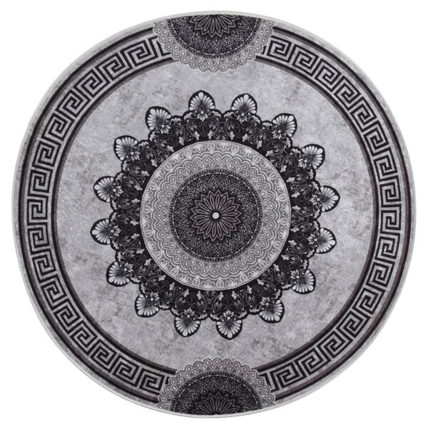 vidaXL Tapis lavable antidérapant φ120 cm multicolore