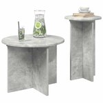 vidaXL Ensemble de tables d'appoint 2 Pièces Gris béton Bois d'ingénierie