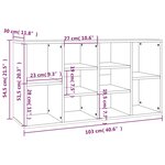 vidaXL Banc à chaussures Sonoma gris 103x30x55 cm Bois d'ingénierie