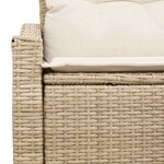 vidaXL Canapé de jardin avec coussin Beige 123 x 62 x 69 cm polyrotin
