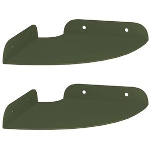 vidaXL Étagère flottante avec étagère 2 Pièces Vert olive 15 x 15 x 2 cm