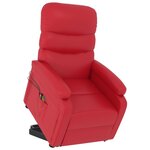 vidaXL Fauteuil de massage Rouge Similicuir