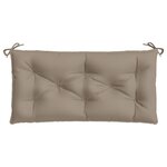 vidaXL Coussins de banc jardin lot de 2 taupe 100x50x7 cm tissu Oxford