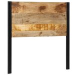 vidaXL Tête de lit 100 cm bois massif manguier et fer