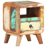 vidaXL Table de chevet 30x30x41 cm Bois de récupération massif