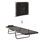 vidaXL Chaises longues pliantes 2 Pièces avec têtière textilène noire