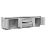 vidaXL Meuble TV avec lumières LED sonoma gris 193 5x41x50 cm