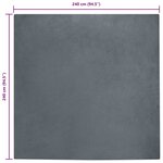 vidaXL Tapis en Fourrure Synthétique de Lapin Anthracite 240 x 240 cm