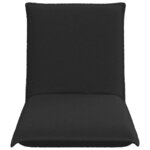 vidaXL Fauteuil de sol ajustable Noir Tissu en laine de mouton