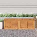 vidaXL Boîte de rangement jardin et sac 175x50x55 cm bois massif teck
