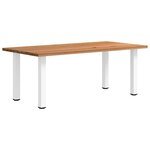 vidaXL Table à manger marron clair bois de chêne massif rectangulaire