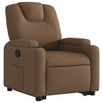 vidaXL Fauteuil inclinable Marron Tissu
