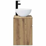 vidaXL Meuble de lavabo mural Chêne artisanal 39 x 41 x 64 5 cm