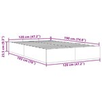 vidaXL Cadre de lit ottoman sans matelas noir 120x190 cm similicuir