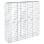 vidaXL Panier gabion avec couvercle 200x50x200 cm fer galvanisé