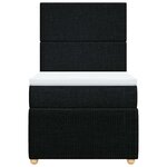 vidaXL Sommier à lattes de lit avec matelas Noir 100x200 cm Tissu