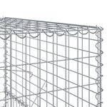 vidaXL Panier gabion avec couvercle 800x100x150 cm fer galvanisé