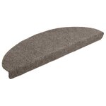 vidaXL Tapis d'escalier autocollants 20 pièces 65 x 21 x 4 cm Beige Demi-rond Grand