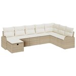 vidaXL Ensemble de Canapés avec coussin beige et crème polyrotin