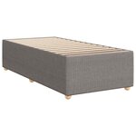vidaXL Sommier à lattes de lit avec matelas Taupe 90x190 cm Tissu