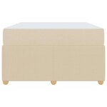 vidaXL Cadre de lit avec matelas Crème 120 x 190 cm tissu