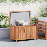 vidaXL Boîte de rangement de jardin 90x50x58 cm Bois de teck solide